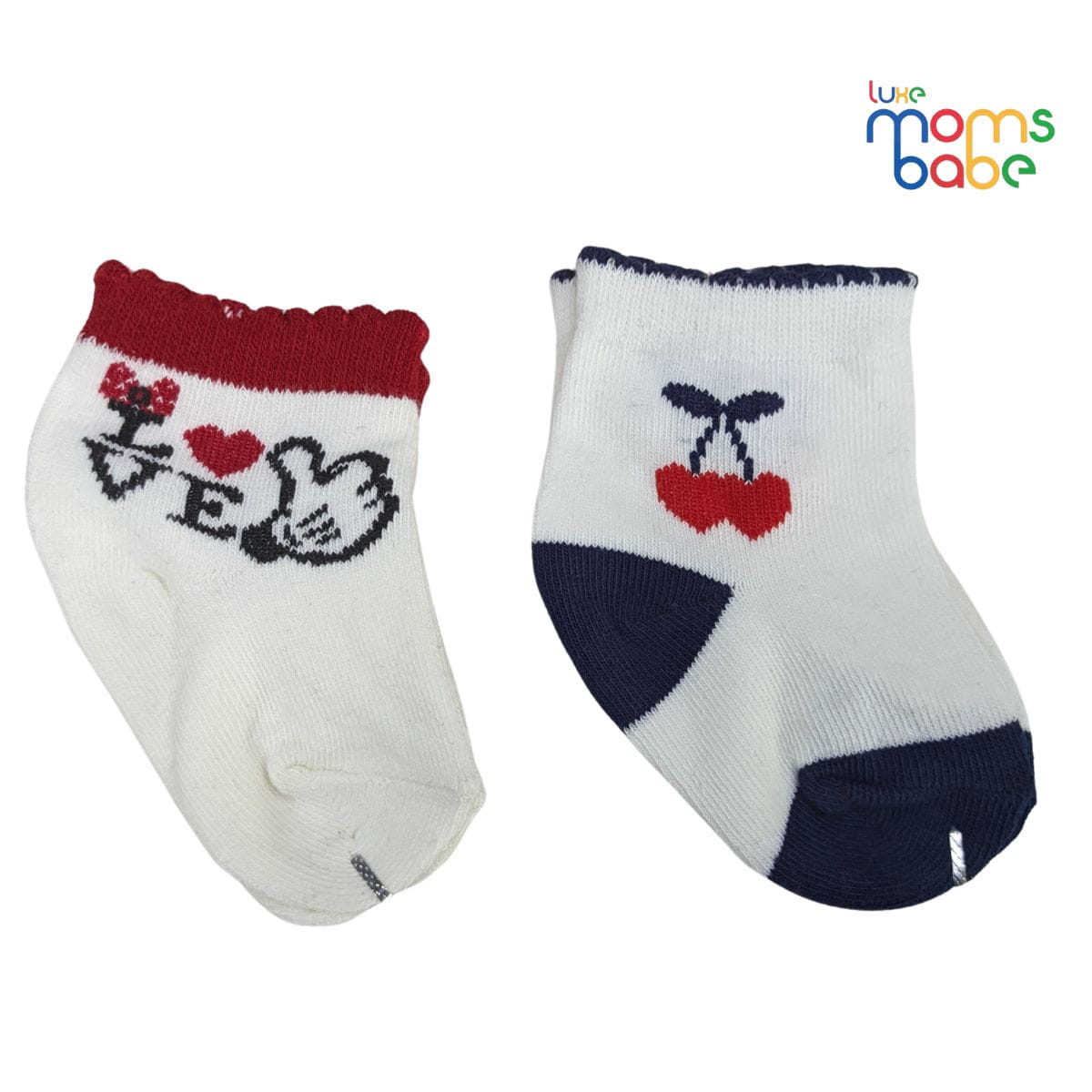 Baby Socks - Pack of 2 for Baby Girls (0 - 6 Months) Color - White ,skin-friendly baby socks,  daily wear baby socks, baby socks for sensitive skin,