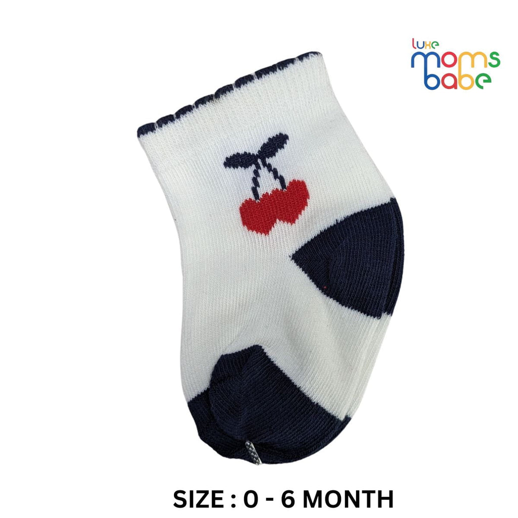 Baby Socks - Pack of 2 for Baby Girls (0 - 6 Months) Color - White ,skin-friendly baby socks,  daily wear baby socks, baby socks for sensitive skin,