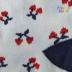 Baby Socks - Pack of 2 for Baby Girls (0 - 6 Months) Color - White & Green,breathable baby socks, skin-friendly baby socks, baby ankle socks, daily wear baby .