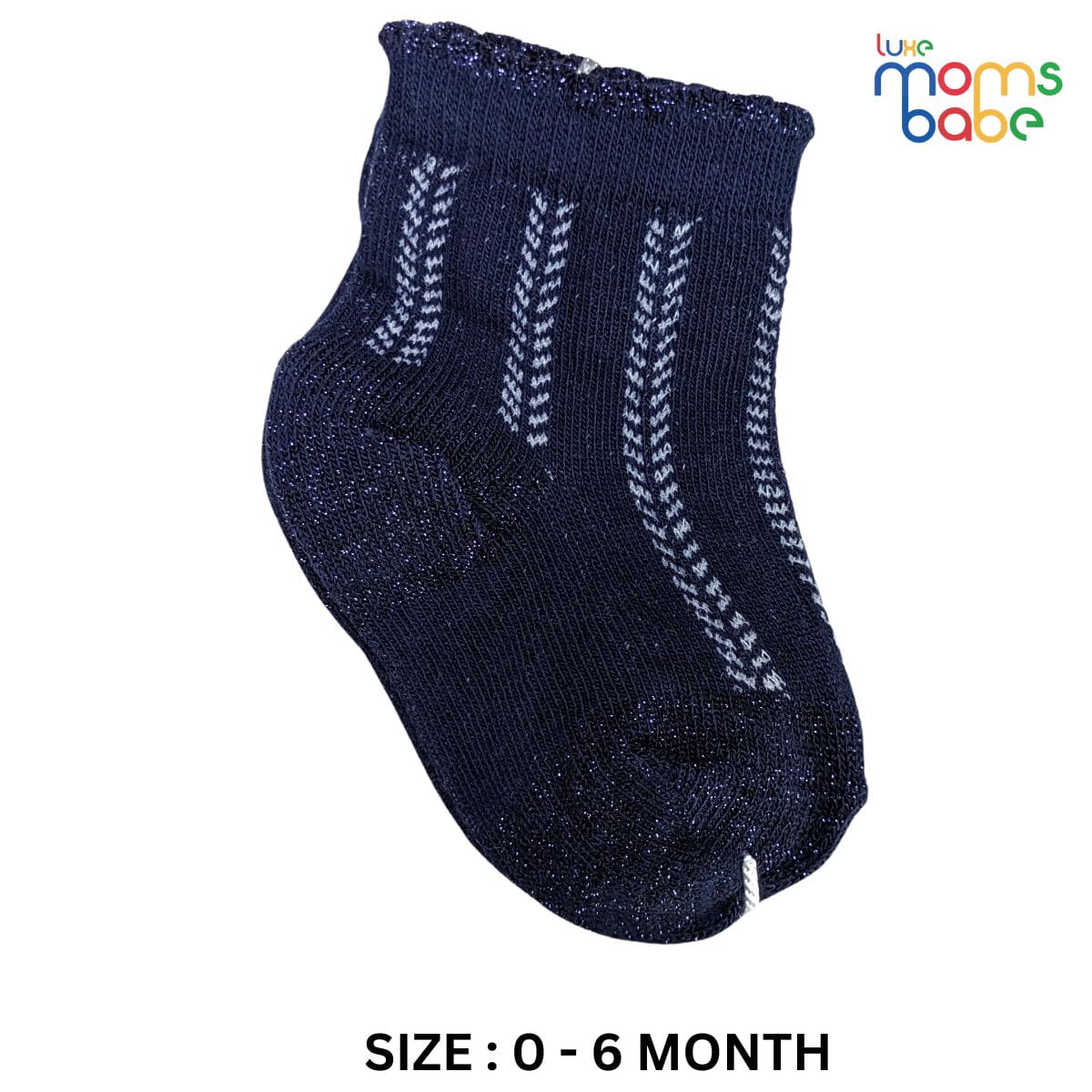 Baby Socks - Pack of 2 for Baby Girls (0 - 6 Months) Color - Red & Navy Blue,comfortable infant socks, baby winter socks, baby daily wear socks,