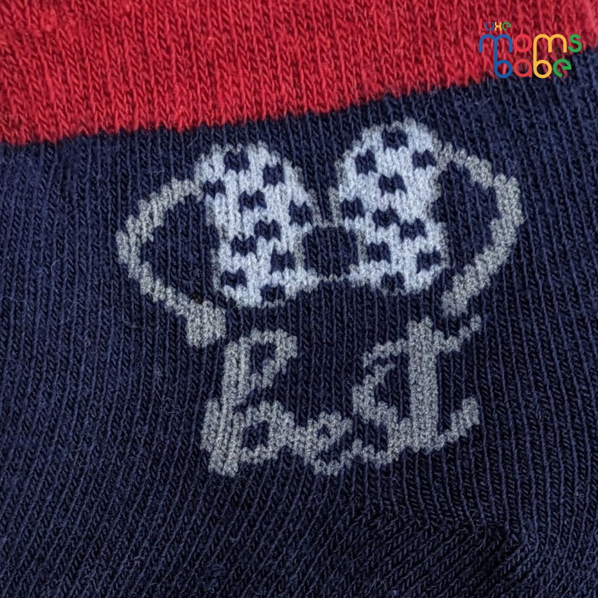 Baby Socks - Pack of 2 for Baby Girls (0 - 6 Months) Color - Red & Navy Blue,baby ankle socks, anti slip baby socks, breathable baby socks, comfortable .