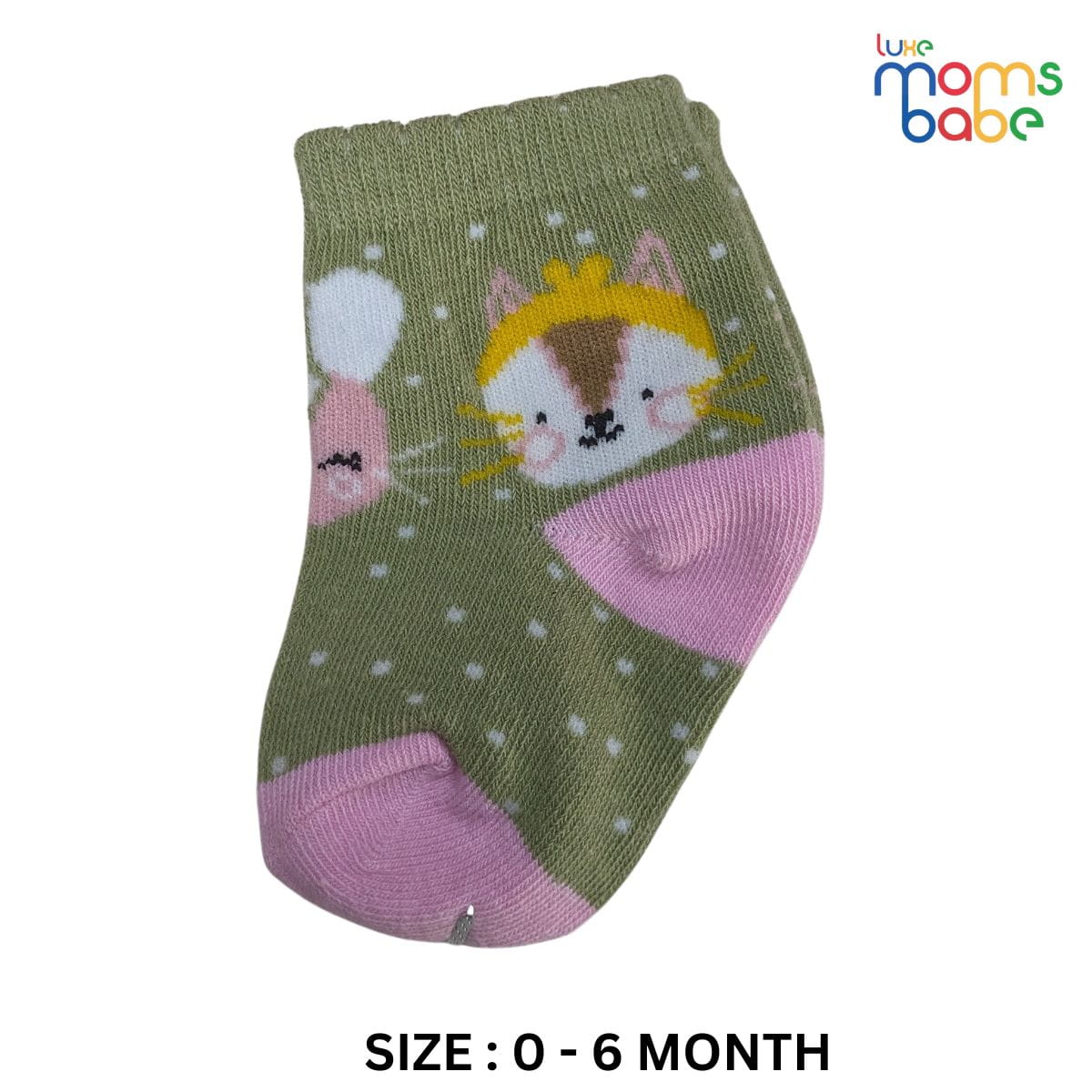 Baby Socks - Pack of 2 for Baby Girls (0 - 6 Months) Color - Red & Green ,gentle baby socks for sensitive skin, winter baby socks, everyday baby socks,