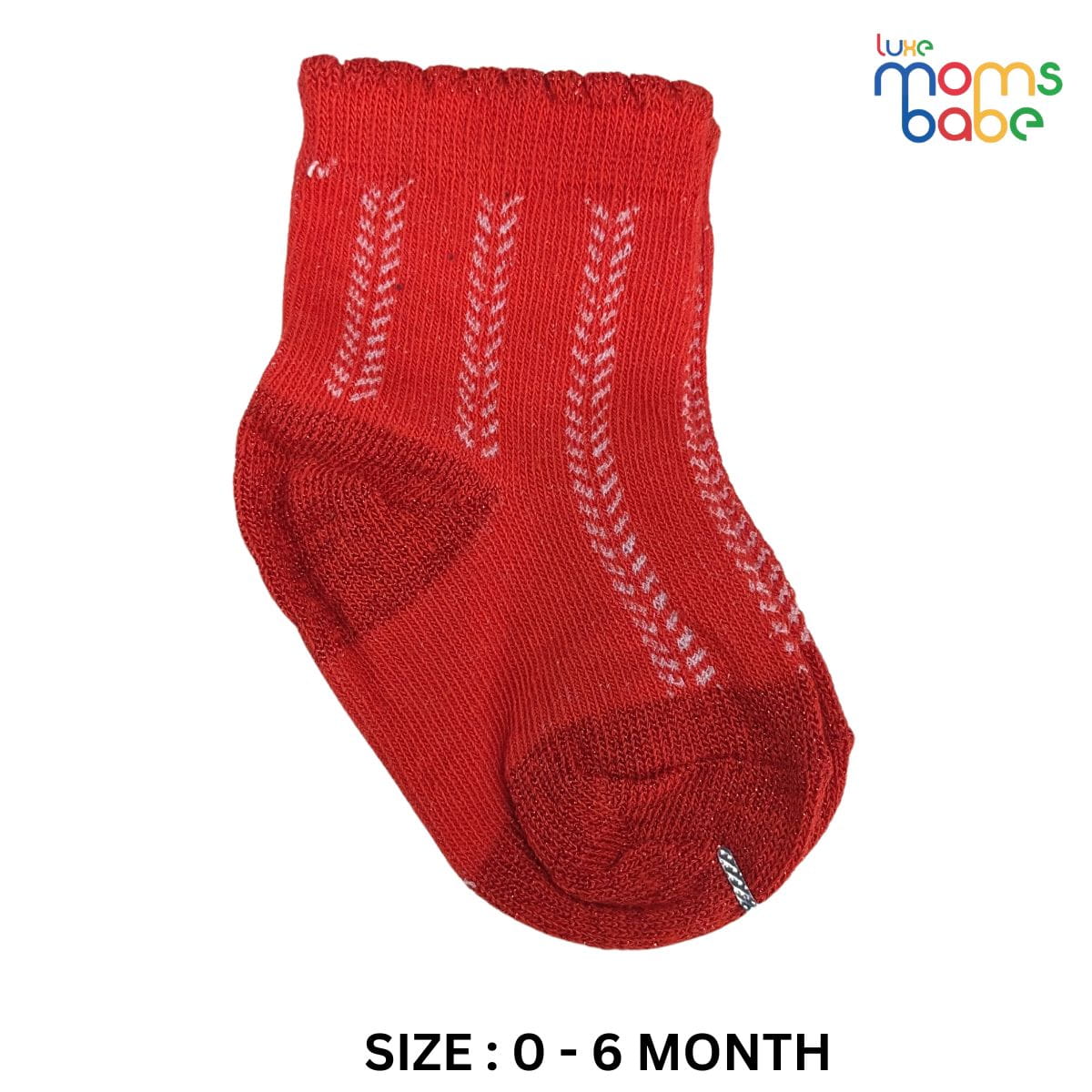 Baby Socks - Pack of 2 for Baby Girls (0 - 6 Months) Color - Red & Green,baby foot wear socks, comfortable baby socks, cute baby girl socks,