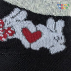 Baby Socks - Pack of 2 for Baby Girls (0 - 6 Months) Color - Black & Gray, baby clothing accessories, infant cotton socks, baby gift socks, baby foot wear,