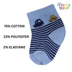Baby Socks - Pack of 2 for Baby boys ( 0 - 6 Months ), Color - Light Blue & Light Green,baby boys ankle socks, breathable baby socks, gentle baby socks.