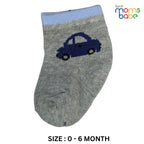 Baby Socks - Pack of 2 for Baby boys ( 0 - 6 Months ) Color - Navy Blue & Gray.