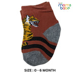 Baby Socks - Pack of 2 for Baby boys ( 0 - 6 Months ) Color - Brown & Gray