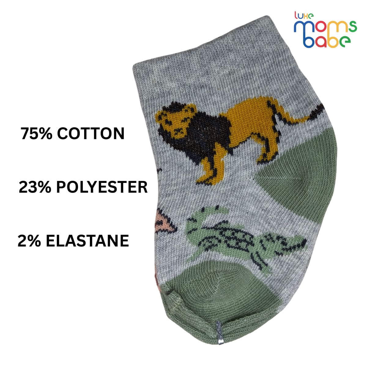 Baby Socks - Pack of 2 for Baby boys ( 0 - 6 Months ) Color - Brown & Gray
