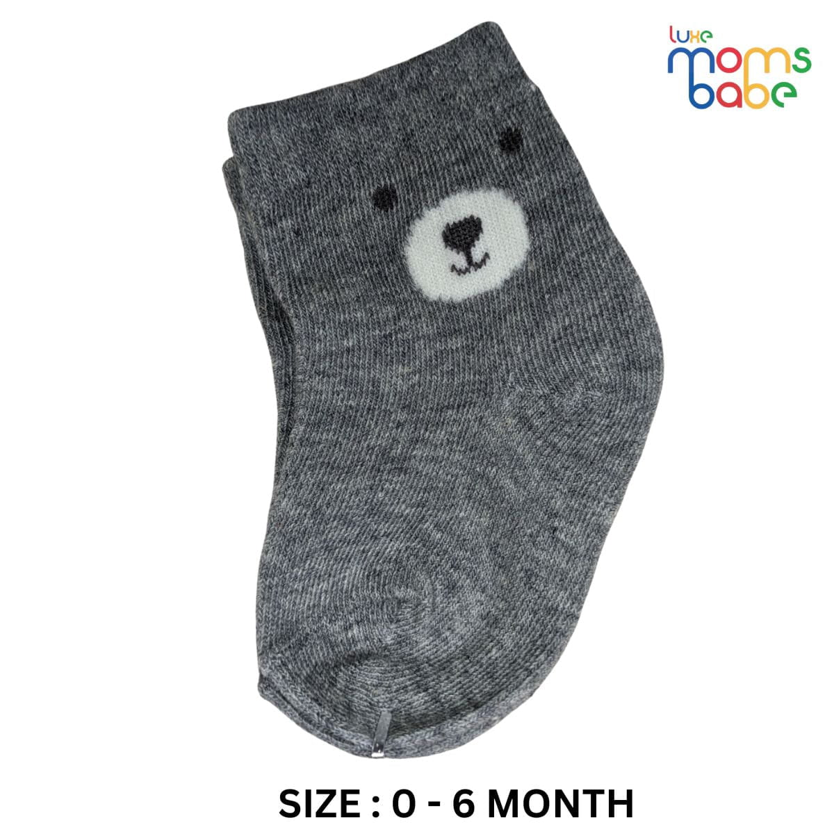 Baby Socks - Pack of 2 for Baby boys ( 0 - 6 Months ) Color - Gray
