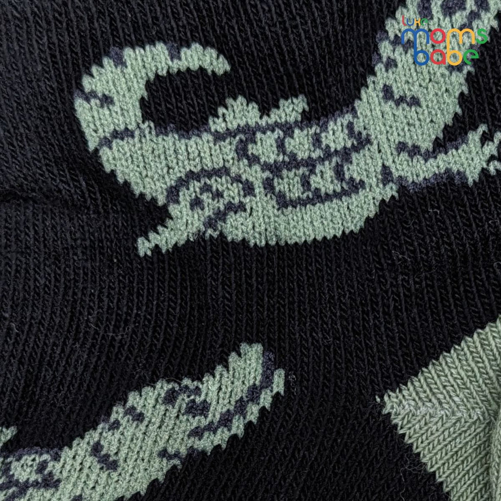 Baby Socks - Pack of 2 for Baby boys ( 0 - 6 Months ) Color - Black & Blue