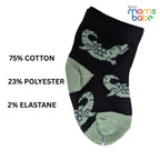 Baby Socks - Pack of 2 for Baby boys ( 0 - 6 Months ) Color - Black & Blue