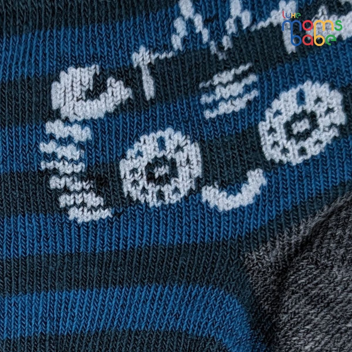 Baby Socks - Pack of 2 for Baby boys ( 0 - 6 Months ) Color - Gray & Blue