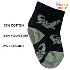 Baby Socks - Pack of 2 for Baby boys ( 0 - 6 Months ) Color - Black & Dark Green