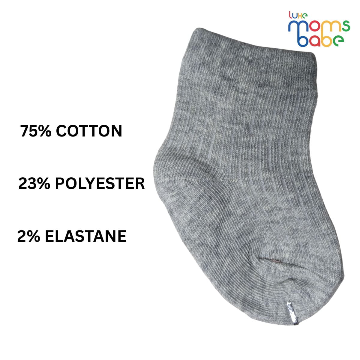 Baby Socks - Pack of 2 for Baby boys ( 0 - 6 Months ) Color - Dark Green & Gray