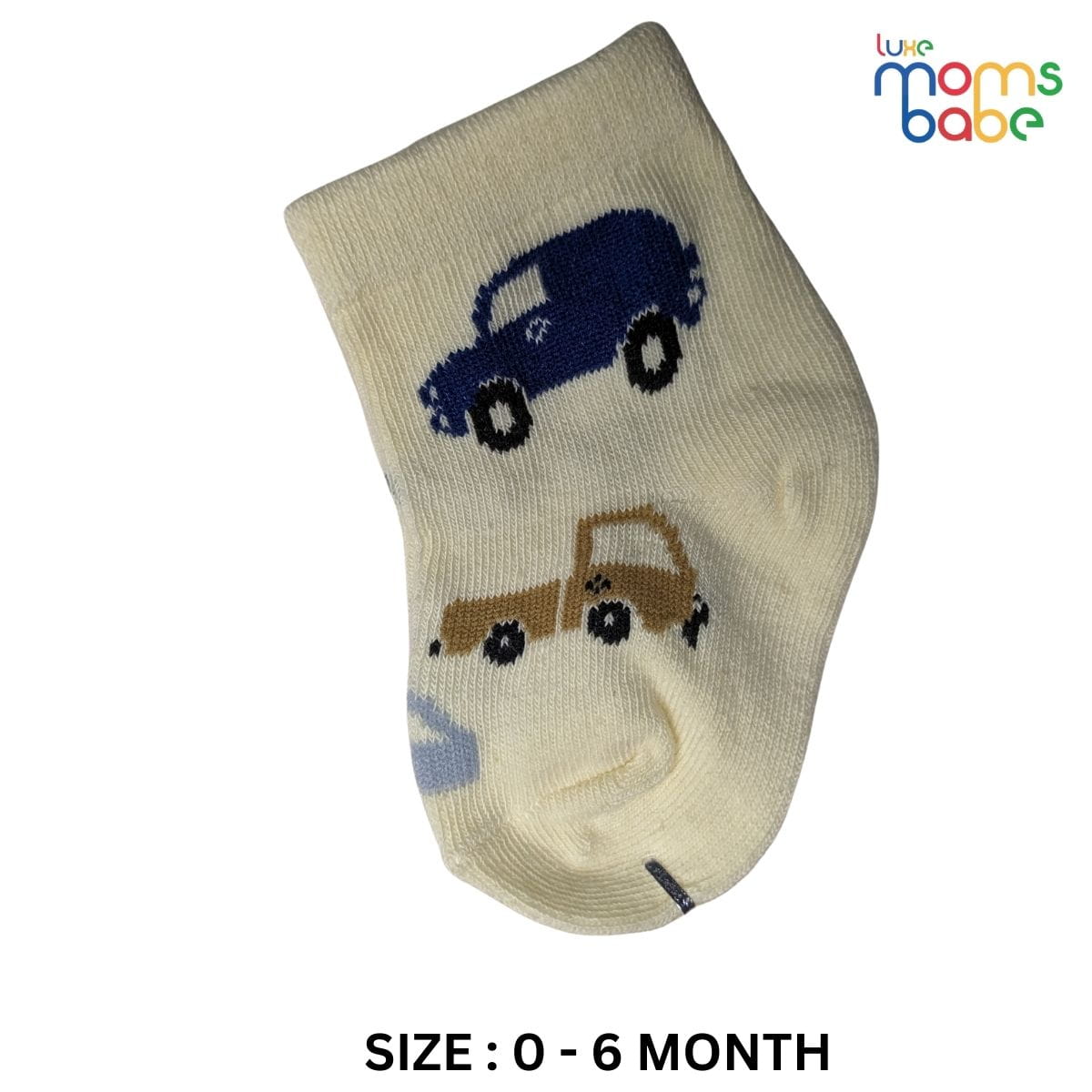 Baby Socks - Pack of 2 for Baby boys ( 0 - 6 Months ) Color - Gray & Cream