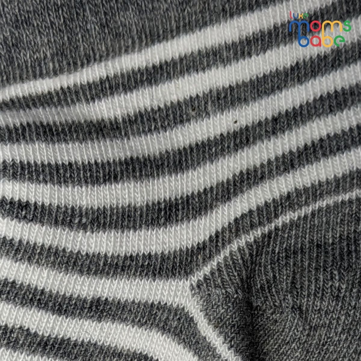 Baby Socks - Pack of 2 for Baby boys ( 0 - 6 Months ) Color - Gray & Cream