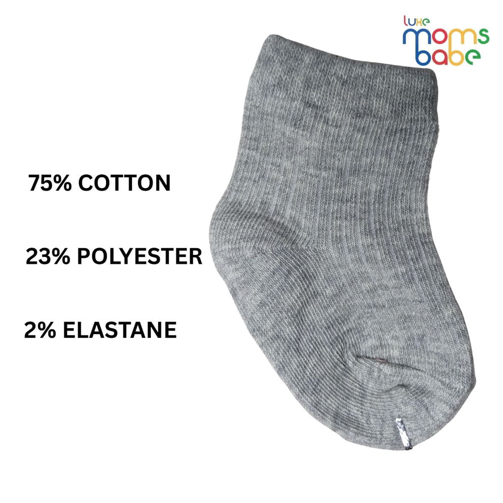 Baby Socks - Pack of 2 for Baby boys ( 0 - 6 Months ) Color - Gray & Dark Blue