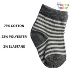 Baby Socks - Pack of 2 for Baby boys ( 0 - 6 Months ) Color -Dark Green & Gray ,gentle baby socks
