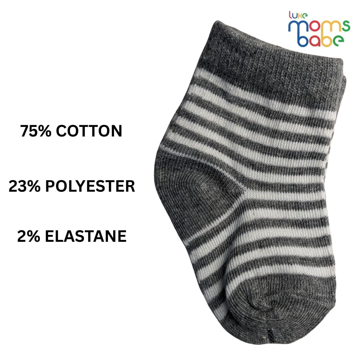 Baby Socks - Pack of 2 for Baby boys ( 0 - 6 Months ) Color -Dark Green & Gray ,gentle baby socks