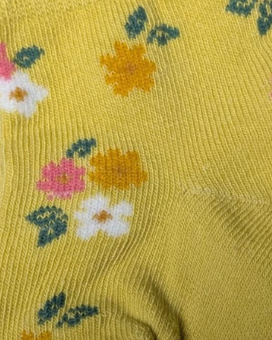 Baby Socks - Pack of 2 for Baby Girls ( 6 - 12 Months ) , Color - Yellow & Cream ,cotton baby socks