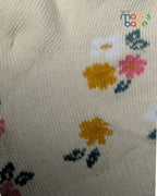 Baby Socks - Pack of 2 for Baby Girls ( 6 - 12 Months ) , Color - Cream & Dark Cream ,soft baby socks