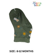 Baby Socks - Pack of 2 for Baby Girls ( 6 - 12 Months ) , Color - Green & Yellow ,soft baby socks,