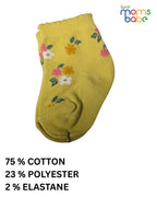 Baby Socks - Pack of 2 for Baby Girls ( 6 - 12 Months ) , Color - Green & Yellow ,soft baby socks,