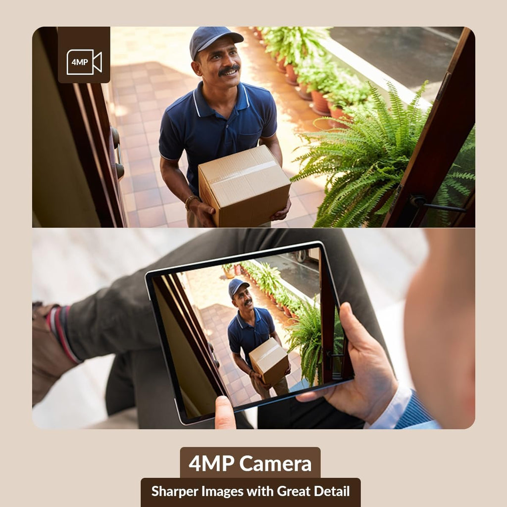 CP PLUS 4MP Quad HD Outdoor Wi-Fi CCTV Camera | 360° Pan & Tilt | Full-Color Night Vision | CTC Cyber Secure Tech | Smart Detection Suite | View & Talk