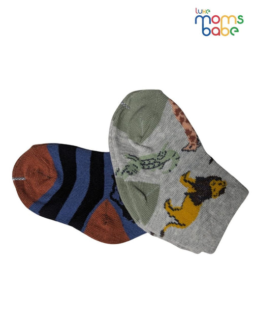 Baby Socks - Pack of 2 for Baby Girls ( 6 - 12 Months ) , Color - Navy Blue & Gray ,soft baby socks