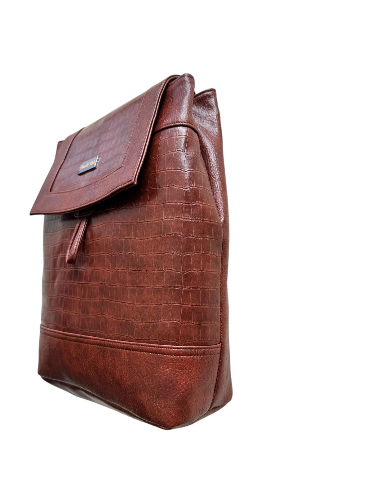 North Pole Brown Faux Leather Backpack for Men & women | Stylish Office, Travel & Daily Use Bag