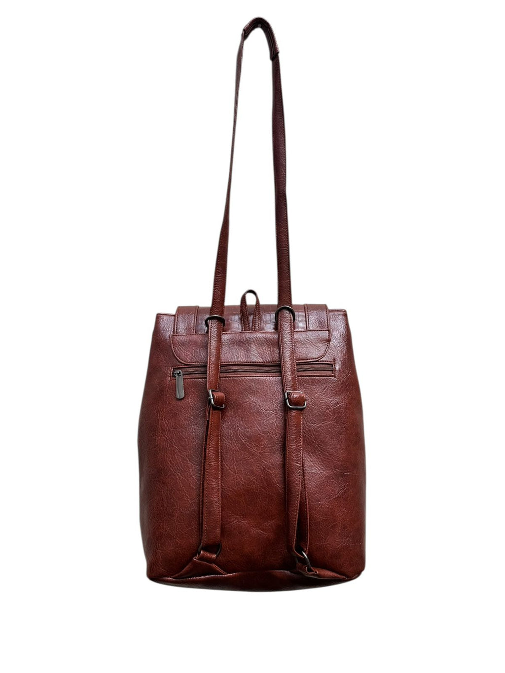 North Pole Brown Faux Leather Backpack for Men & women | Stylish Office, Travel & Daily Use Bag