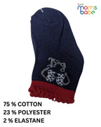 Baby Socks - Pack of 2 for Baby Girls ( 6 - 12 Months ) , Color - Red & Navy Blue, baby foot wear,