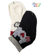 Baby Socks - Pack of 2 for Baby Girls ( 6 - 12 Months ) , Color - Black & White,