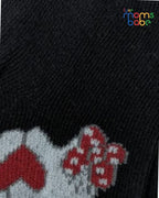 Baby Socks - Pack of 2 for Baby Girls ( 6 - 12 Months ) , Color - Red & Black,