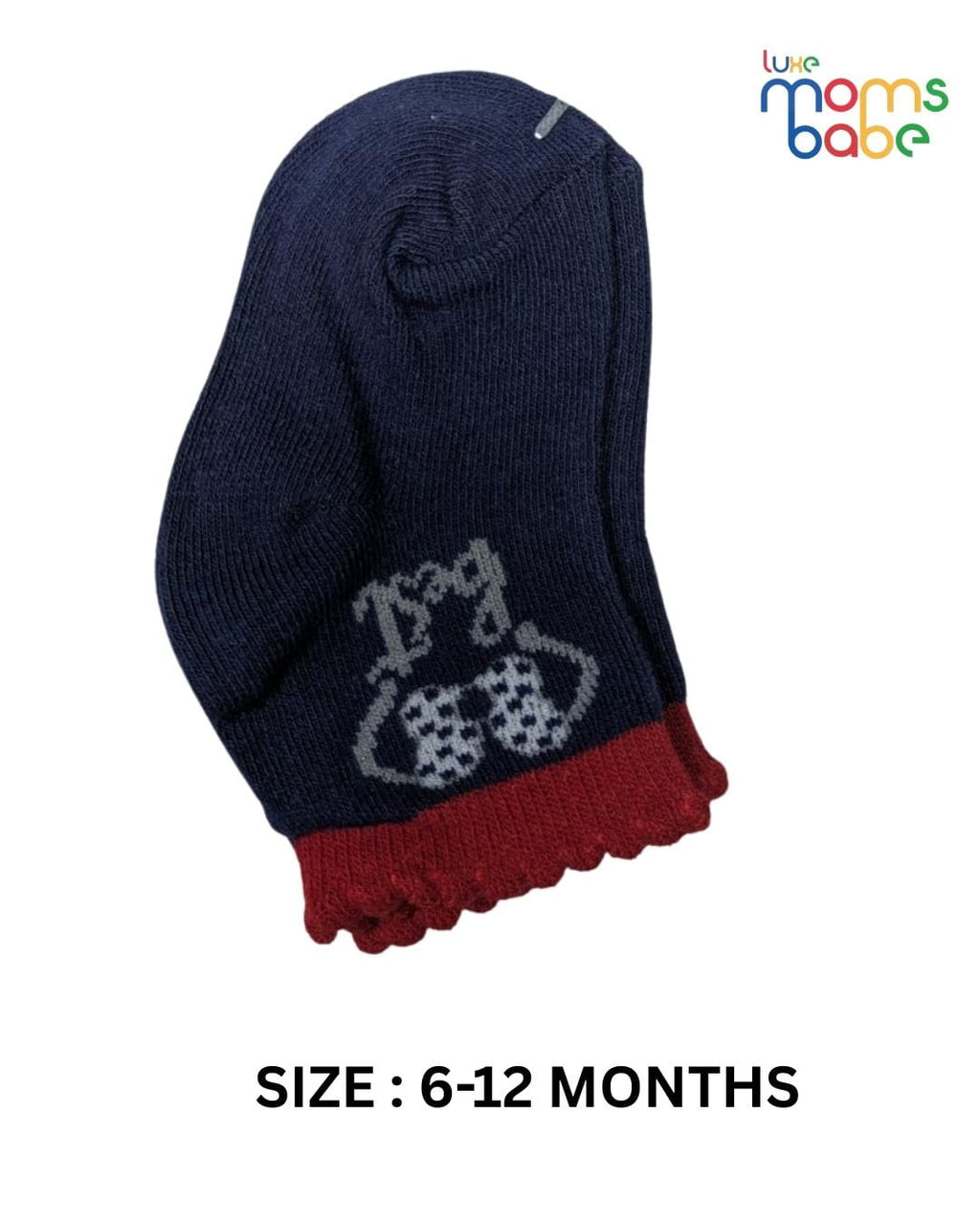 Baby Socks - Pack of 2 for Baby Girls ( 6 - 12 Months ) , Color - Navy Blue & Black, soft baby socks