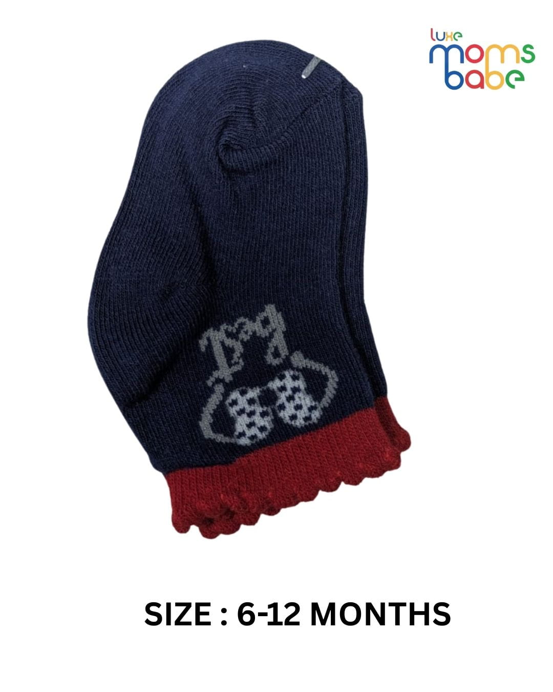 Baby Socks - Pack of 2 for Baby Girls ( 6 - 12 Months ) , Color - Navy Blue & Black, soft baby socks