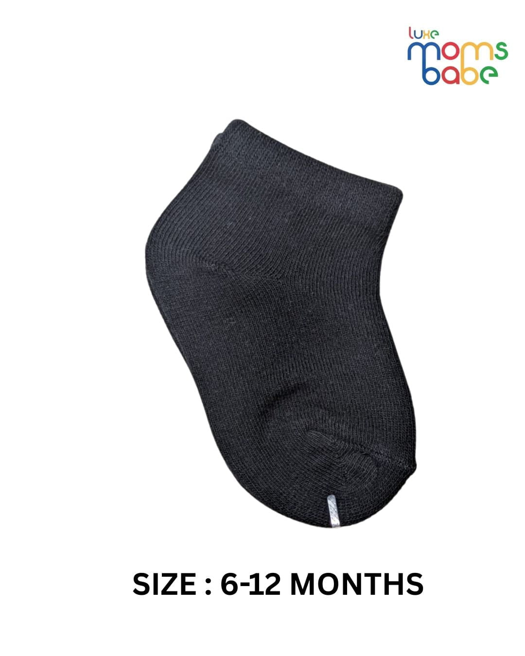 Baby Socks - Pack of 2 for Baby Girls ( 6 - 12 Months ) , Color - White & Black ,soft baby socks,