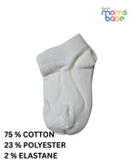 Baby Socks - Pack of 2 for Baby Girls ( 6 - 12 Months ) , Color - White & Black ,soft baby socks,