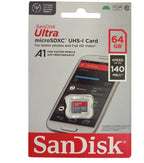 SanDisk Ultra 64GB microSDXC UHS-I, 140MB/s R, Memory Card, 10 Y Warranty, for Smartphones