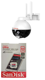 CP PLUS 4MP Quad HD Outdoor Wi-Fi CCTV Camera with SanDisk Ultra 64GB microSDXC Card