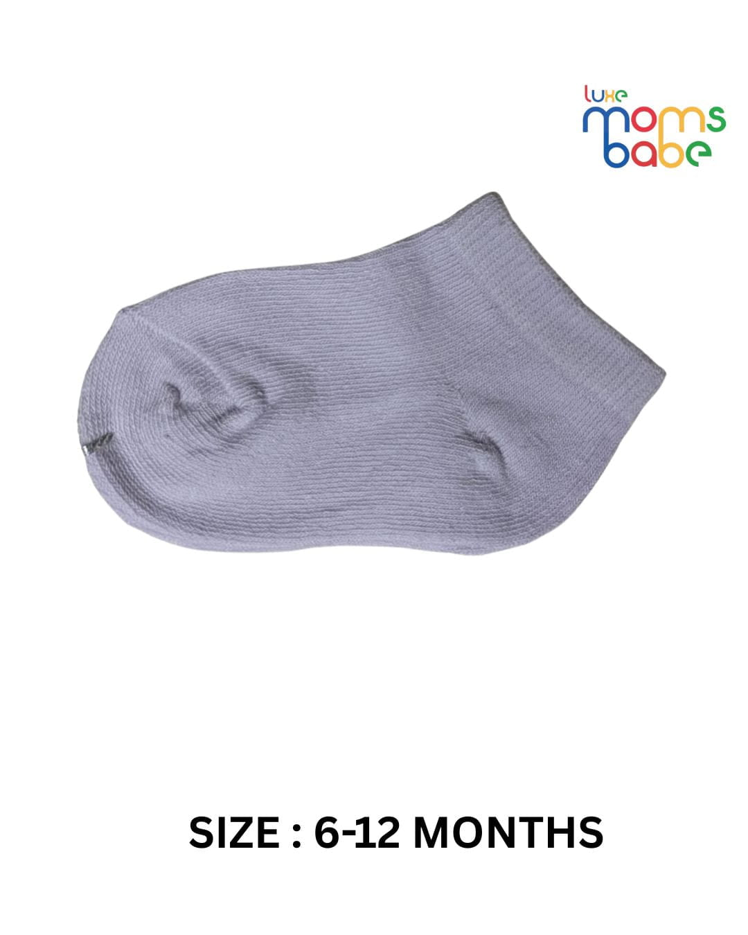 Baby Socks - Pack of 2 for Baby boys ( 6 - 12 Months ) Color - Lavender & Black ,cotton baby socks