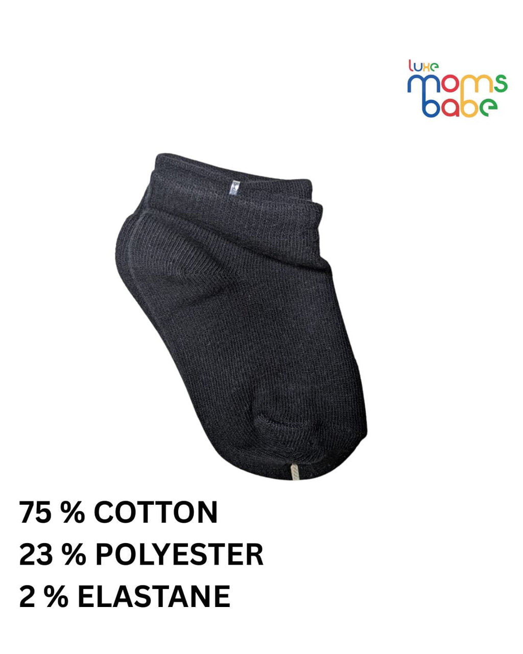 Baby Socks - Pack of 2 for Baby boys ( 6 - 12 Months ) Color - Lavender & Black ,cotton baby socks