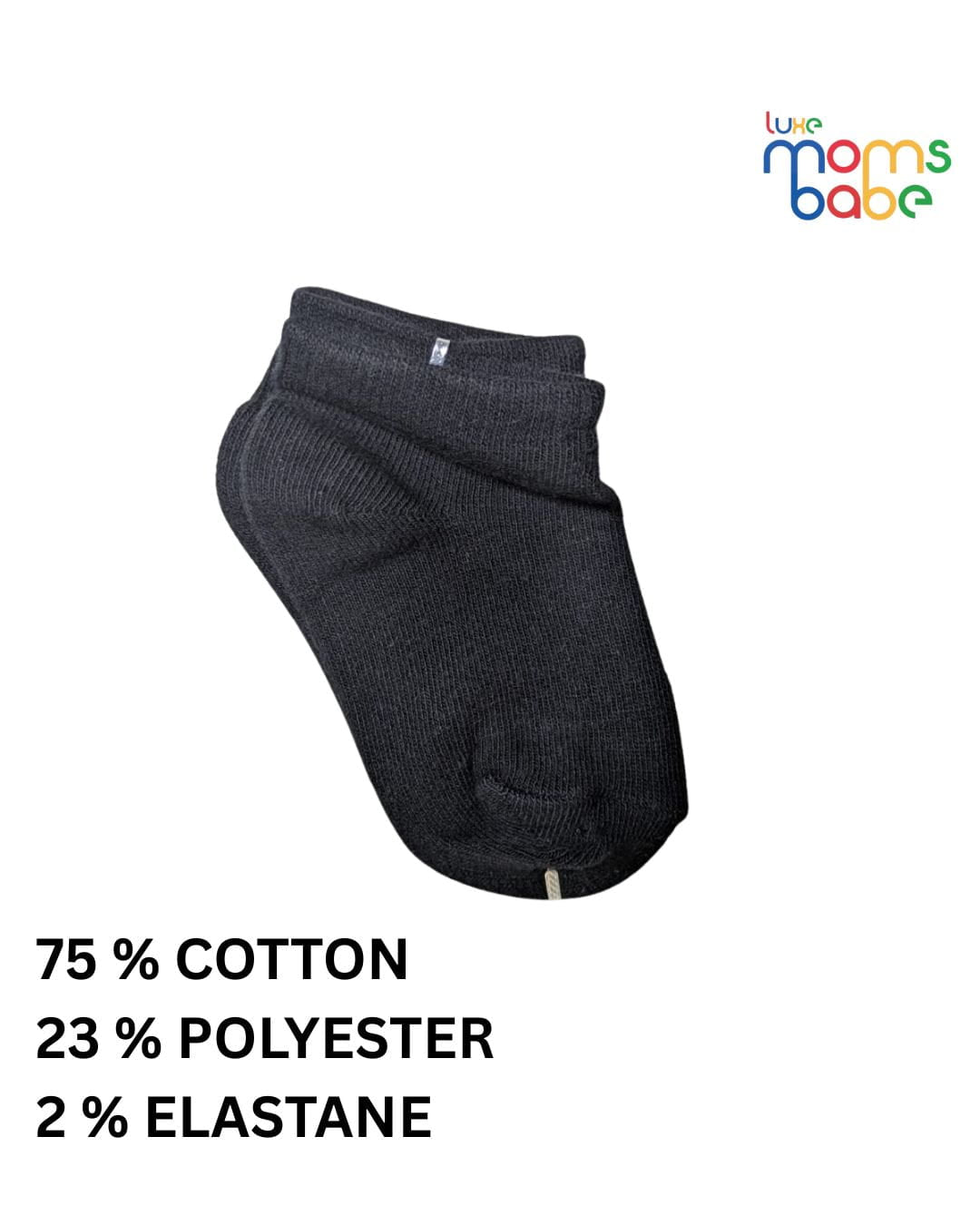 Baby Socks - Pack of 2 for Baby boys ( 6 - 12 Months ) Color - Lavender & Black ,cotton baby socks