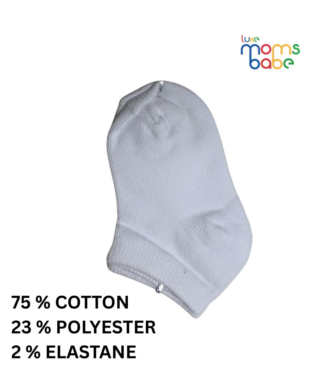 Baby Socks - Pack of 2 for Baby boys ( 6 - 12 Months ) Color -  Light Rose & White ,soft baby socks,