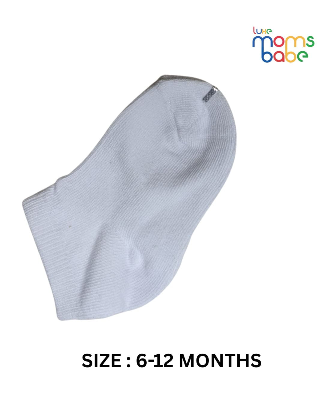 Baby Socks - Pack of 2 for Baby boys ( 6 - 12 Months ) Color  - White & Black ,cotton baby socks,