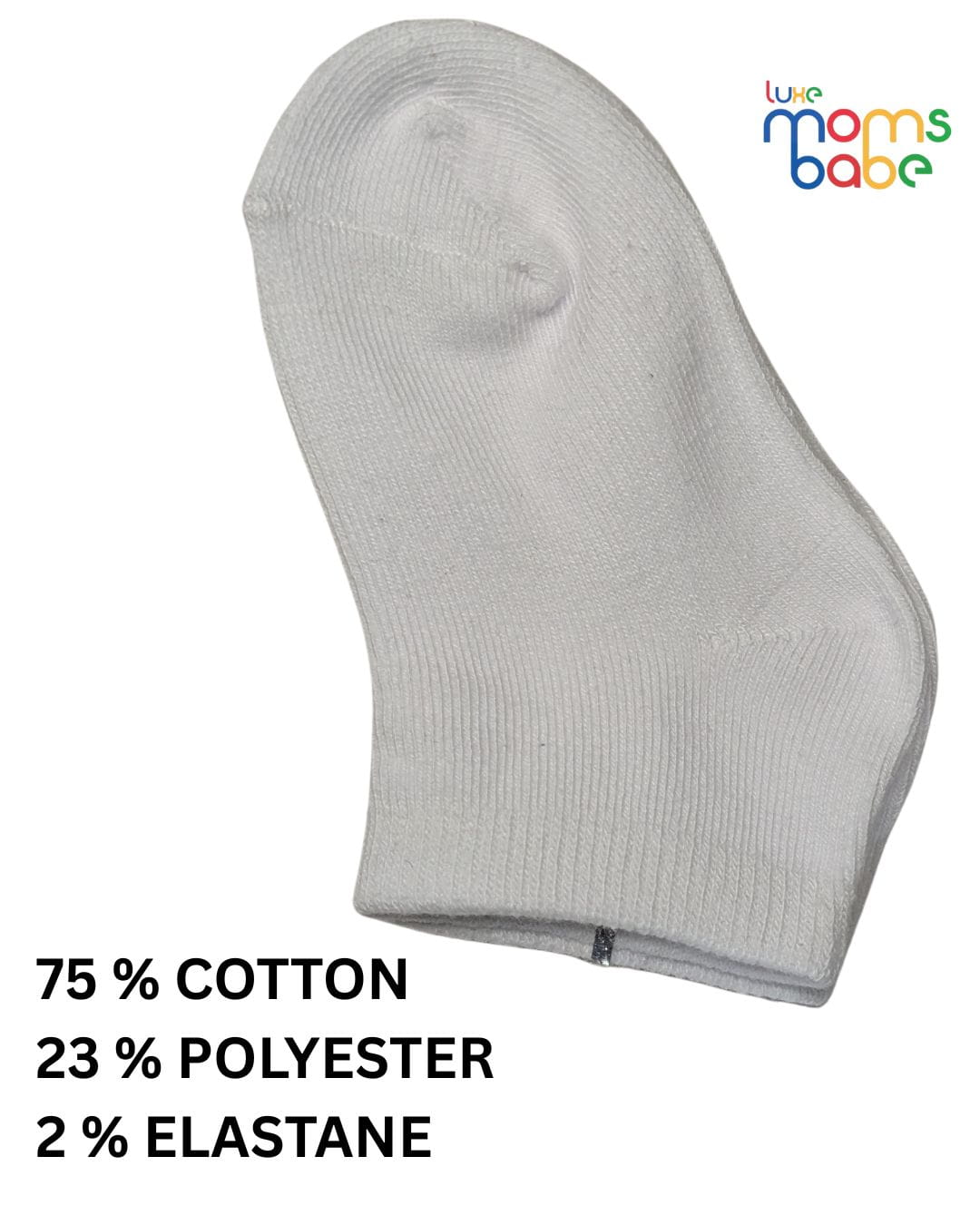 Baby Socks - Pack of 2 for Baby boys ( 6 - 12 Months ) Color - Light Blue & White ,baby footwear,