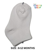 Baby Socks - Pack of 2 for Baby boys ( 6 - 12 Months ) Color - Gray & White ,baby cotton socks