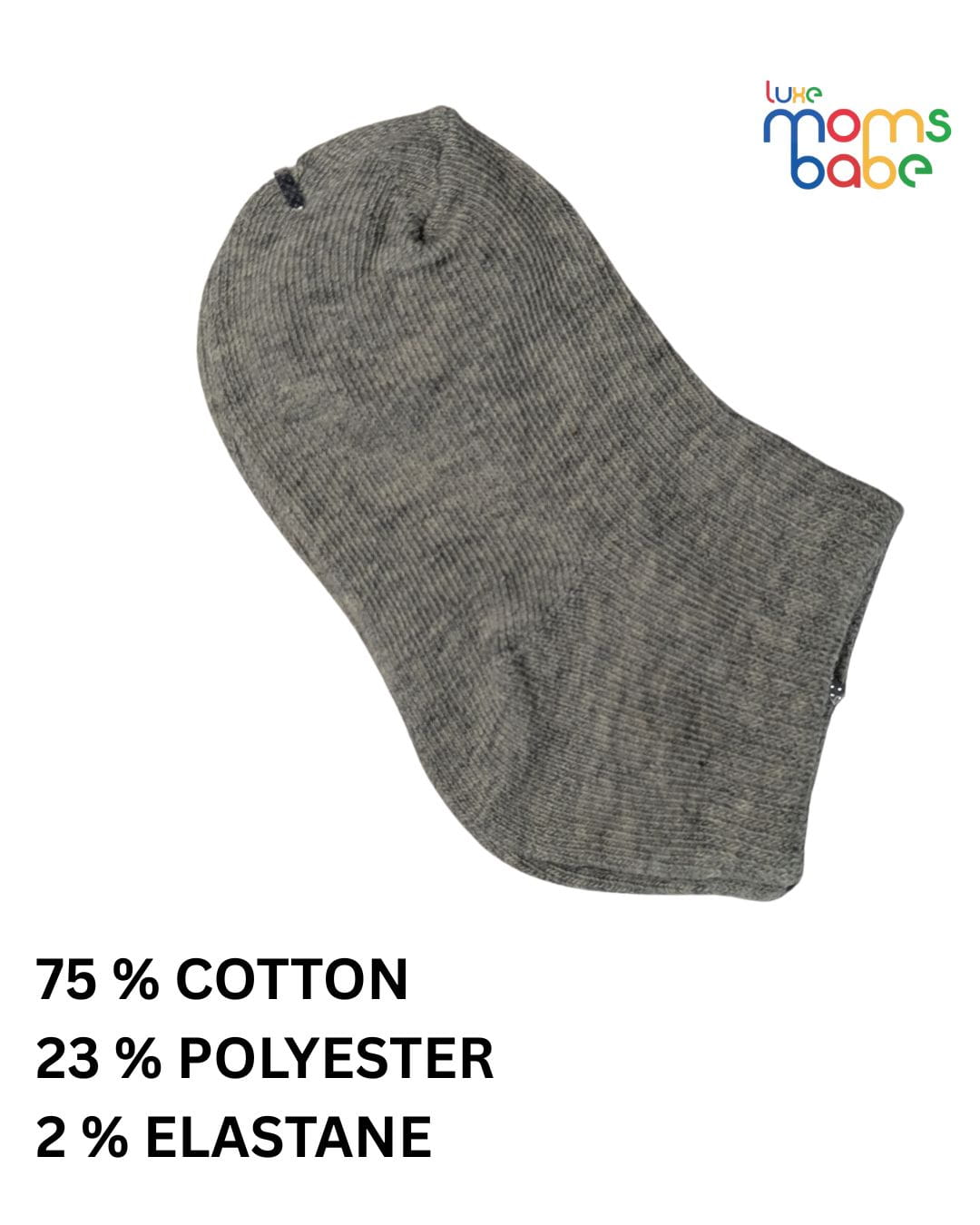 Baby Socks - Pack of 2 for Baby boys ( 6 - 12 Months ) Color - Gray & White ,baby cotton socks