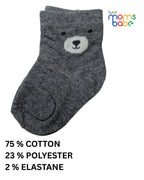 Baby Socks - Pack of 2 for Baby boys ( 6 - 12 Months ) Color - Green & Gray ,socks for babies,