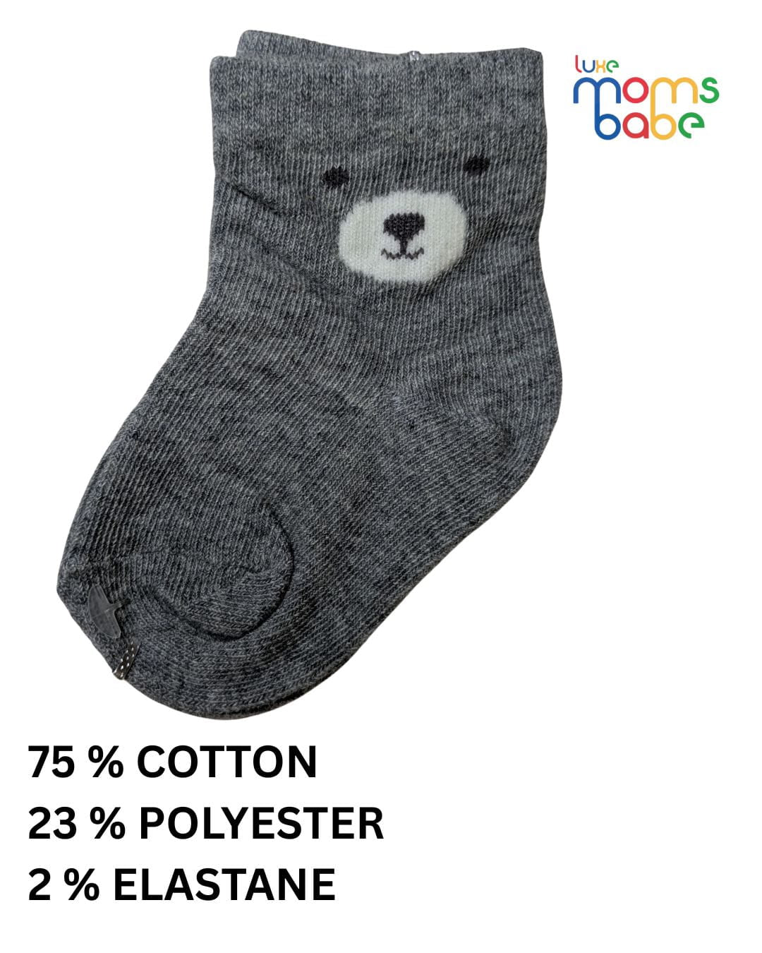Baby Socks - Pack of 2 for Baby boys ( 6 - 12 Months ) Color - Green & Gray ,socks for babies,